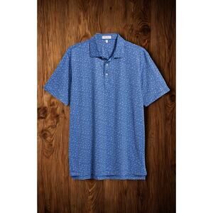 Peter Millar Hammer Time Shark Print Performance Golf Polo Sz. 2XT NWOT